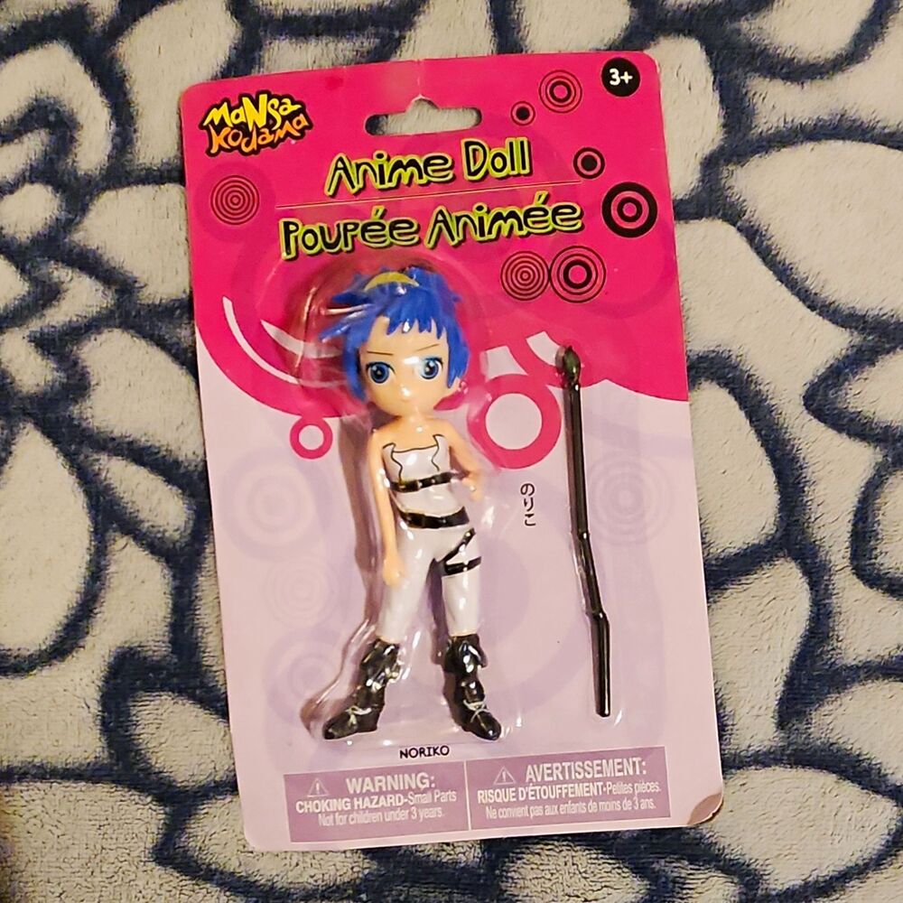 Kodama Manga Noriko Anime Doll Blue Hair w/Accessory Boxed Original Unopened